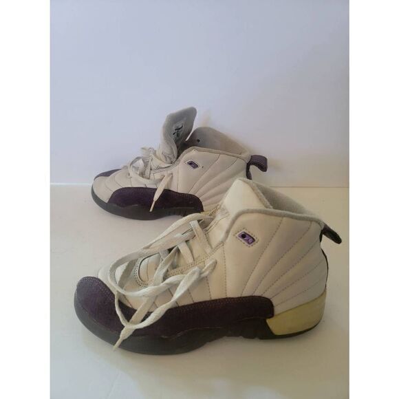 Nike Air Jordan Kid's White Retro 12 Desert Sand Lace-up Shoes Size 3Y - Picture 5 of 6